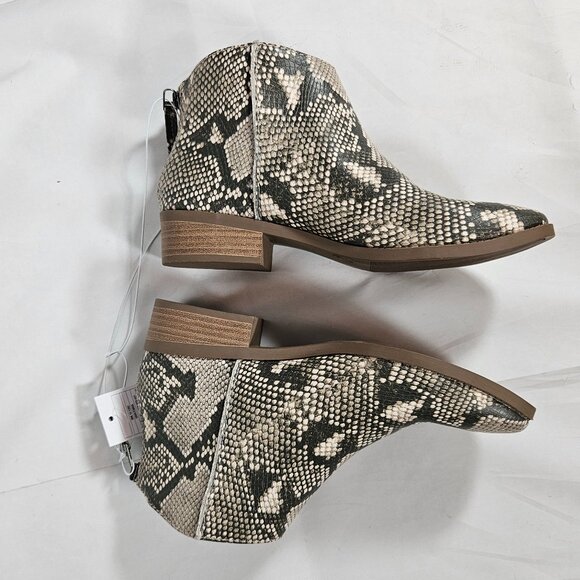 Universal Thread Gray/Emma Snakeskin Print Booties Women's Size 8.5 - Picture 6 of 9
